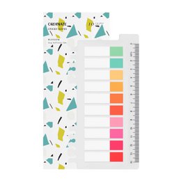 Blossom | Ordinate Detention Notes Tabs | Juridische leestabs voor boeken Sticky | Prison Strips Index met liniaal voor zijmarkeringen