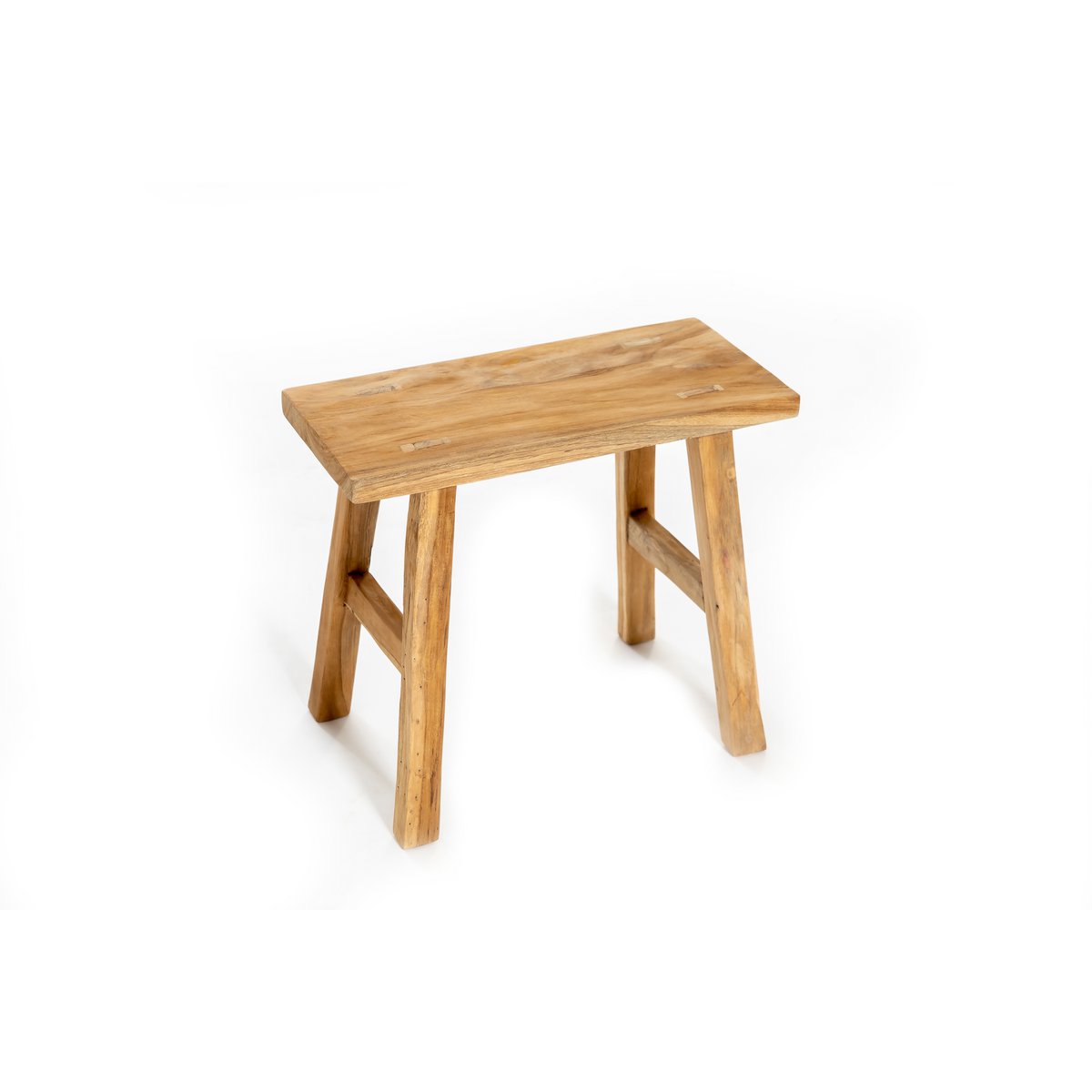 Vintage Minihocker - altes Teakholz H: 30 cm
