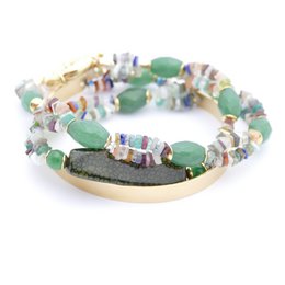 Diana wrap bracelet serpentine stone
