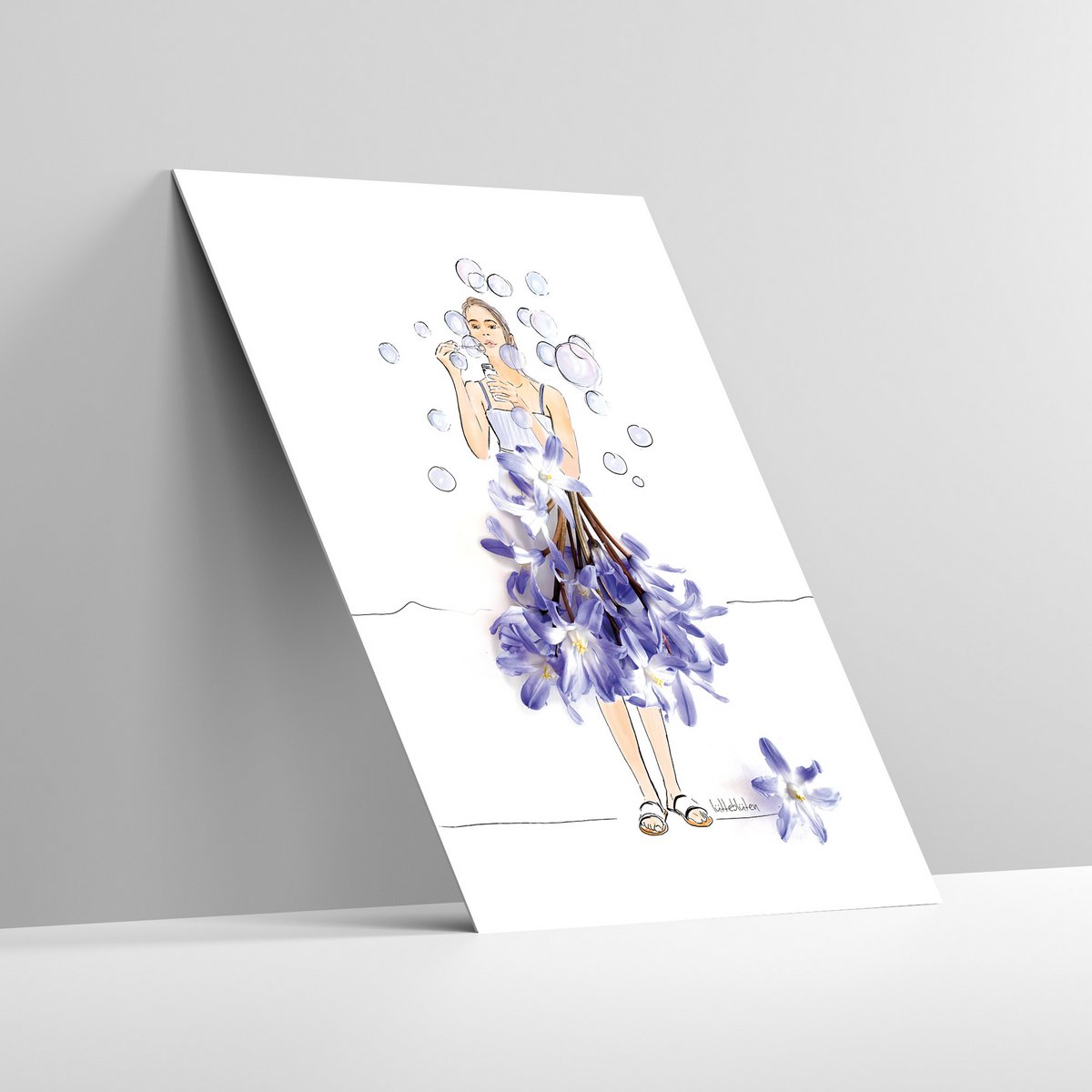 Kaart met envelop | Dans van zeepbellen