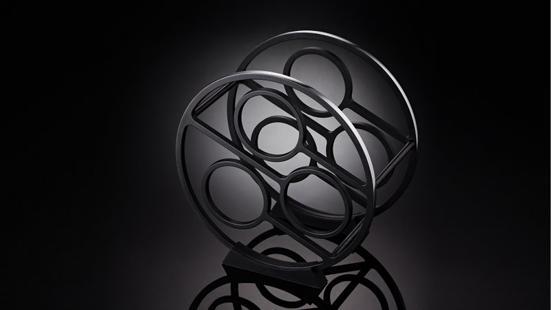 RACK - ZWART MET POOLSE RAND