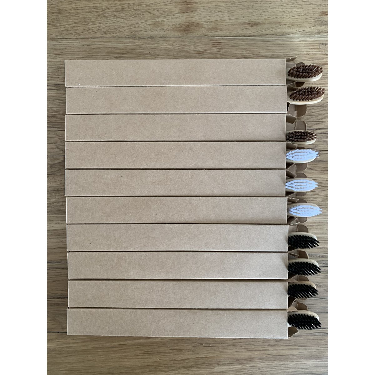 Bamboe Tandenborstel set 20 stuks multi colour brown