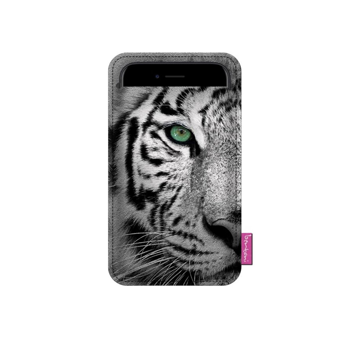 Funda Smartphone Tiger En Fieltro Gris Bertoni