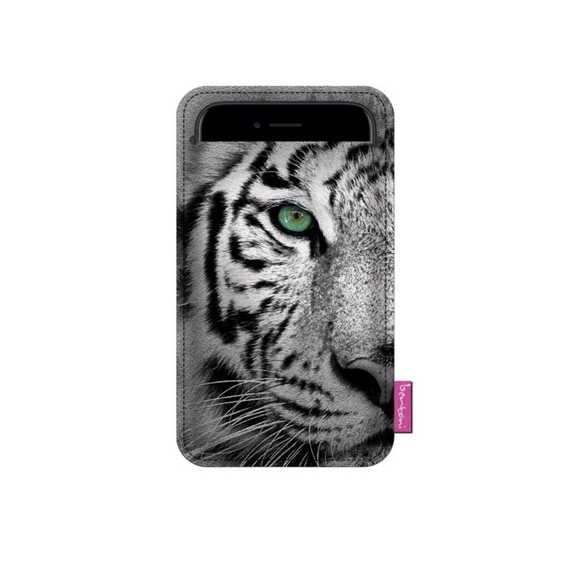 Tiger smartphone etui i grå filt Bertoni