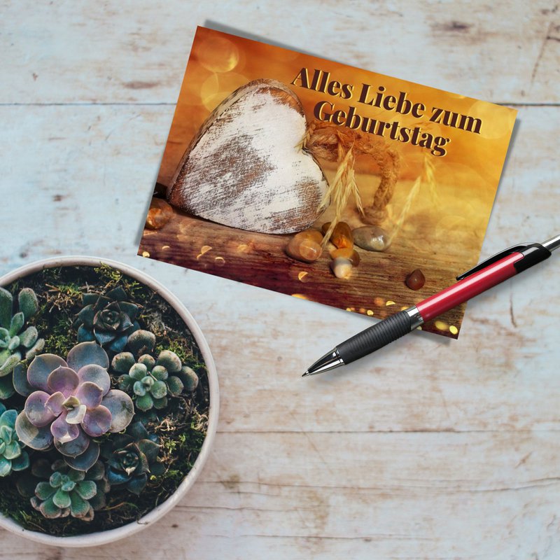 Birthday card, Happy Birthday postcard, birthday greeting card, DIN A6 greeting card, card size: 148x105 mm FSC paper