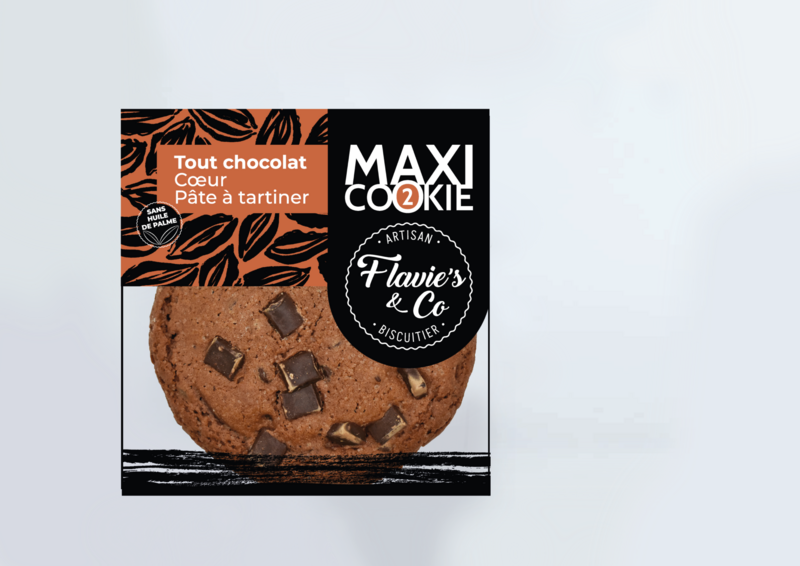 Maxi Cookie todo chocolate – untable en forma de corazón
