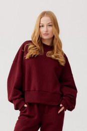 ROSA Sweatshirt – Baumwolle – Burgunderrot