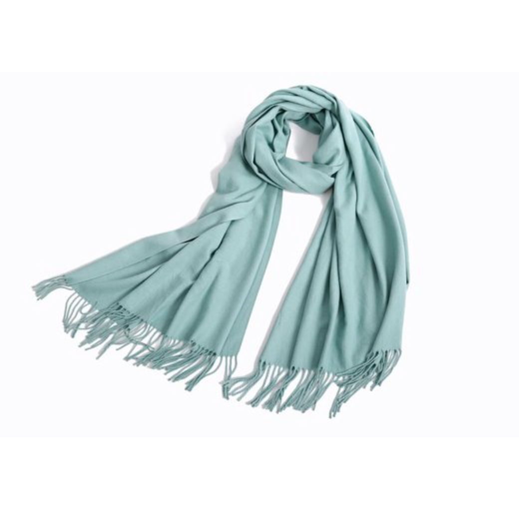 Pashmina Schal dunkle Minze grün