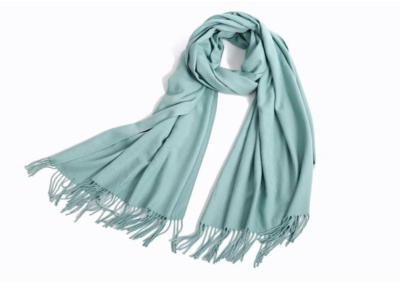 Pashmina tørklæde mørk mynte grøn