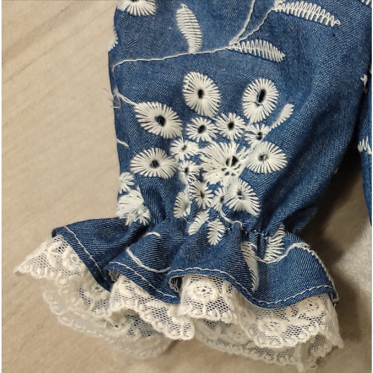 Robe en jean brodée Agnes
