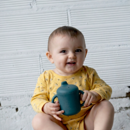 Silicone Sippy Cup met handgrepen - Blue Abyss