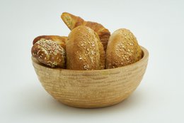 Træskål - frugtskål - salatskål - model Carved Low - natur - forskellige størrelser