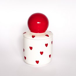 Vela con tapa Amore – rojo tramonto