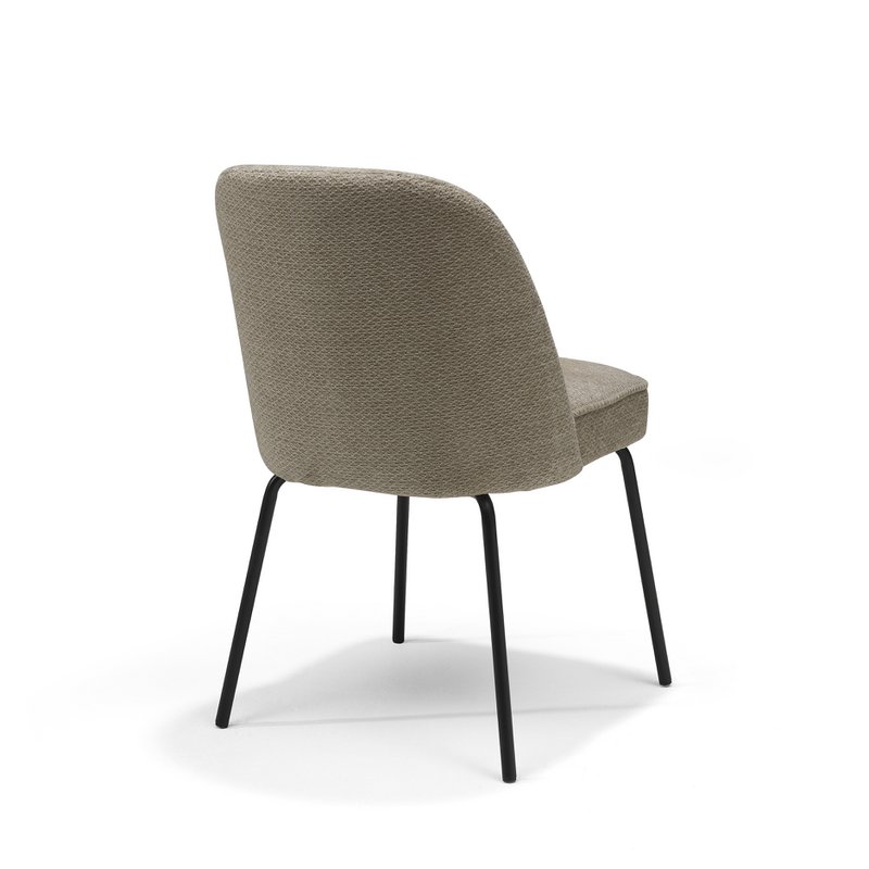 Chaise Luxor Tissu Noir Retro Bliss %2318 Taupe UKFR
