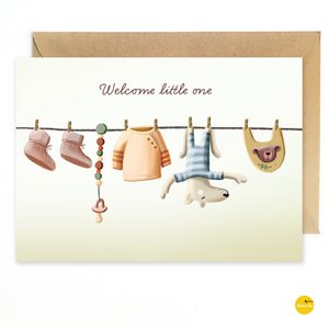 Grußkarte neues Baby (Englisch)