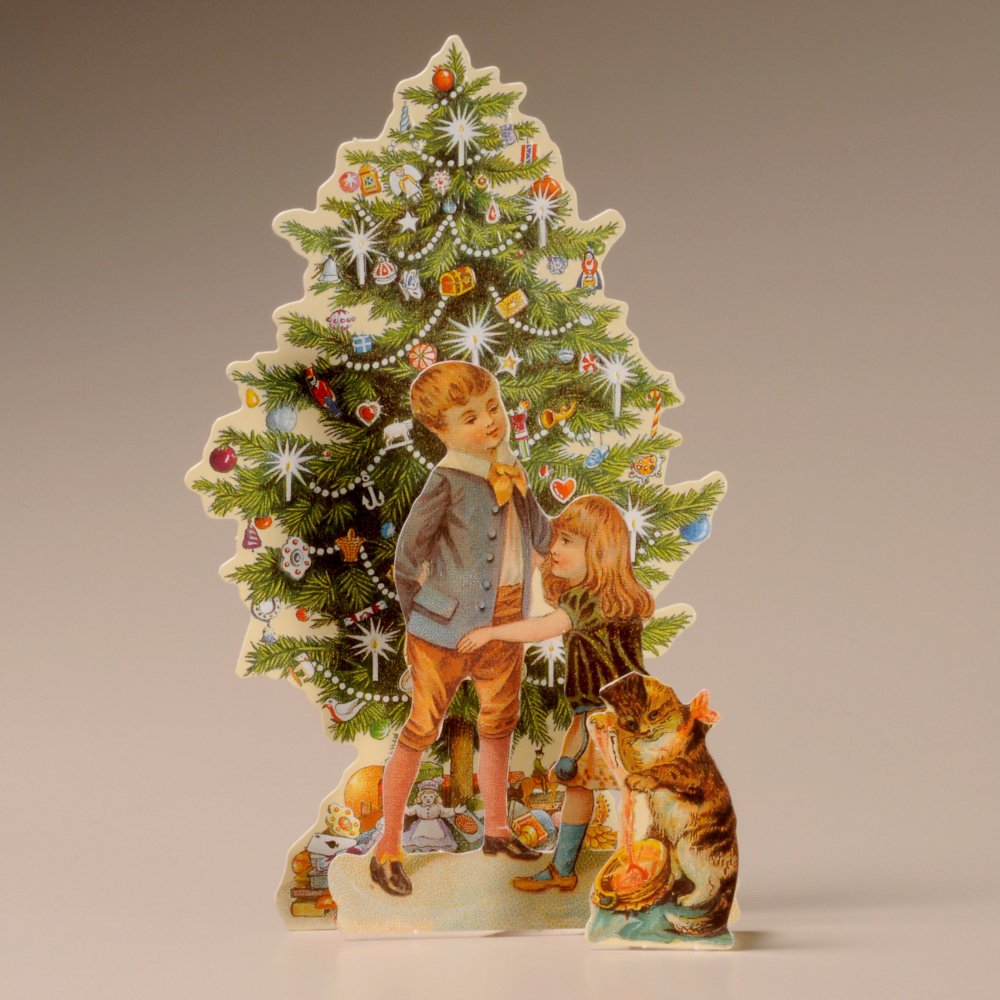 Mamelok TDC94072 Boom en kinderen 3D thema kerstkaart