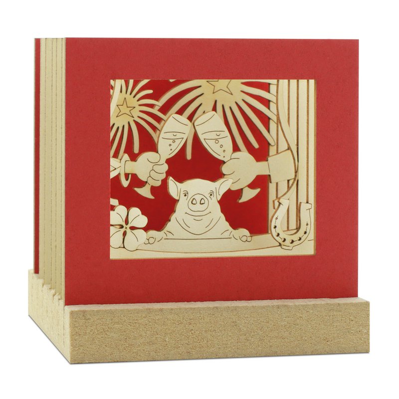 Happy New Year-Silhoubox M – Geschenkartikel
