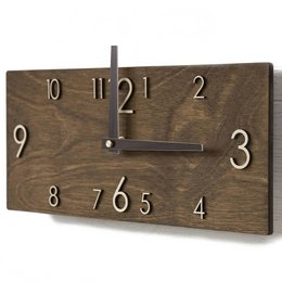 Wall clock, Wooden rectangular wall clock