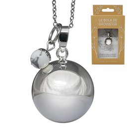 Perla di Howlite - Bola di gravidanza liscia