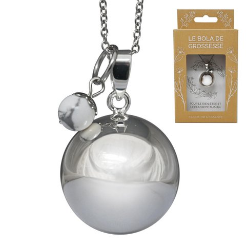 Perle Howlite - Smooth pregnancy bola