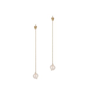 Cream Pearl String Earrings