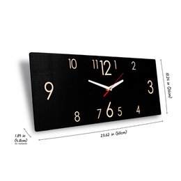 Houten Wandklok Zwart (2 Maten)