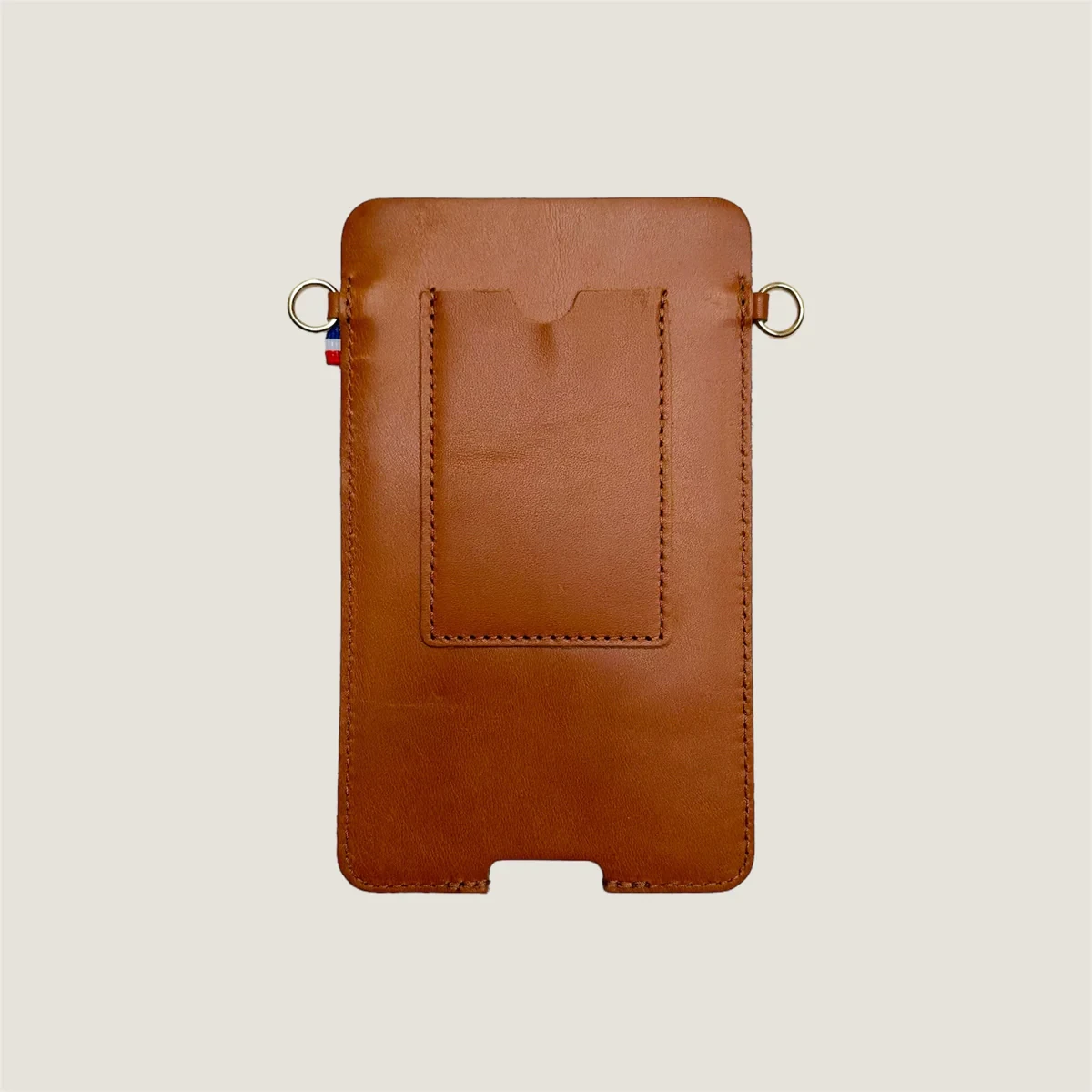 Pochette Louise pour téléphone en cuir à tannage végétal – 18 x 11 cm