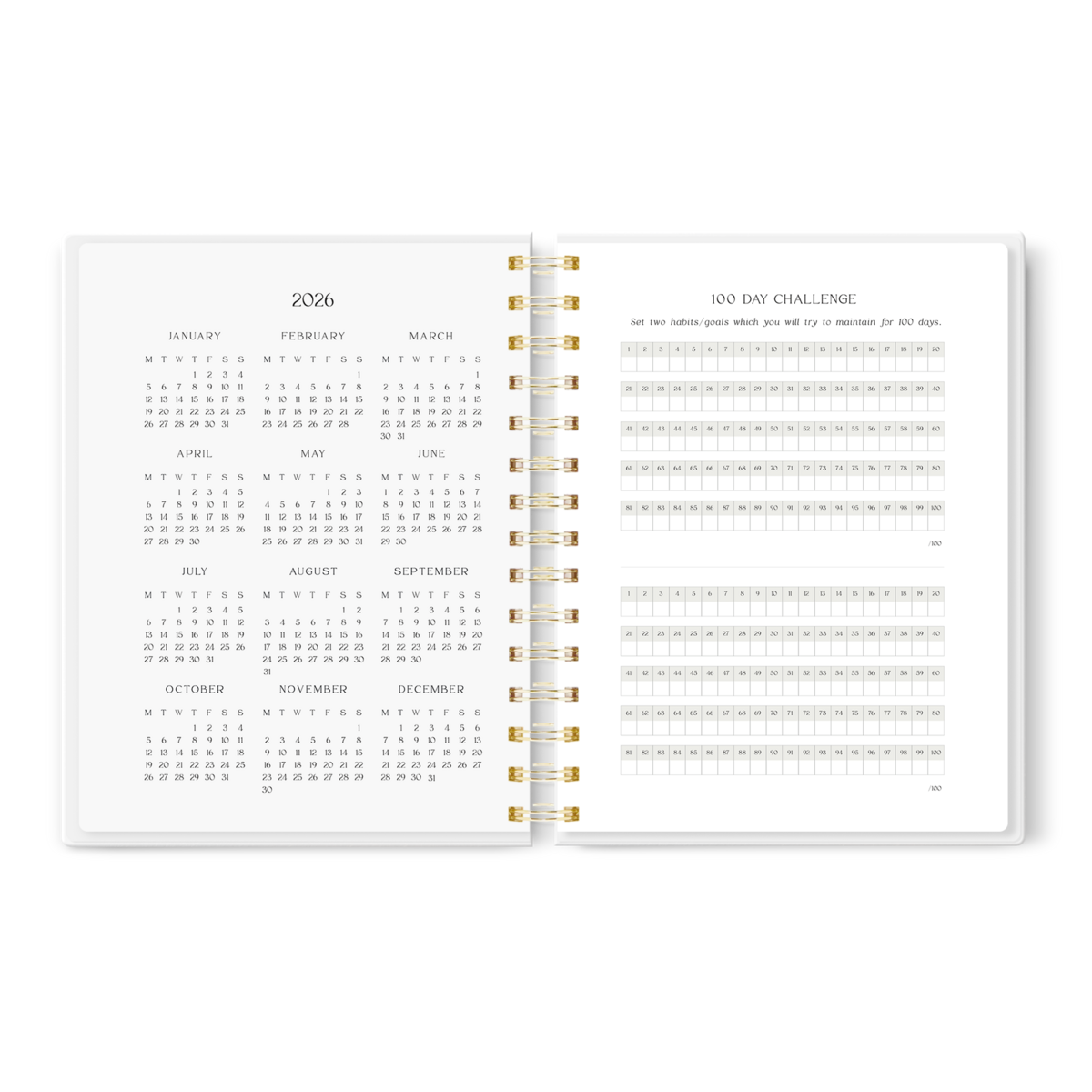 Spiral A5 Planner 2026 Bold Balance