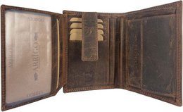 Wallet Men Cognac RFID Anti Skim Mens Wallet Real Leather