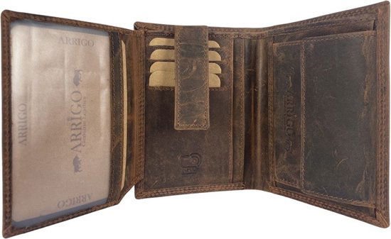 Wallet Men Cognac RFID Anti Skim Mens Wallet Real Leather