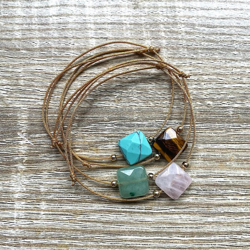 Bracelet cordon coulissant Mia plaqué or