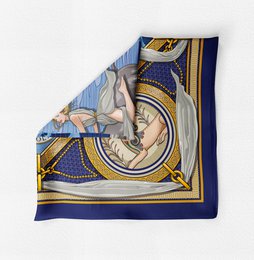 The Abduction of Europa 100% silke twill tørklæde (2 farver) 90*90 cm