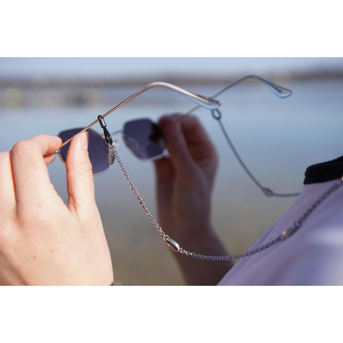 Silver glasses chain MALDIVES