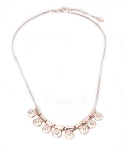 Metalen collier met rosé gouden plating