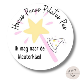 Etiqueta engomada del tratamiento | Pase Hocus Pocus Pilato | Rosa | 20 pegatinas por hoja