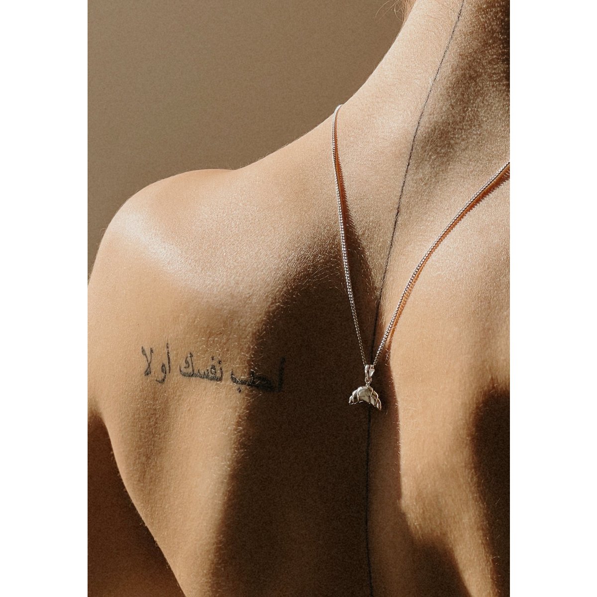 Croissant Necklace Silver