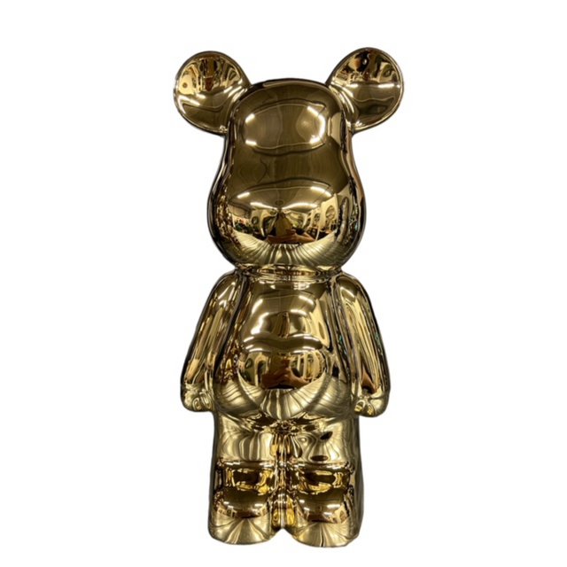 Ceramic bear 28cm gold Copy 2