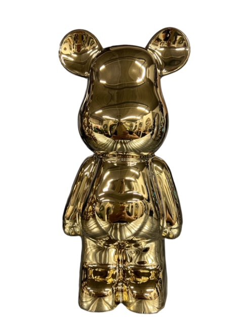 Ceramic bear 28cm gold Copy 2