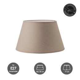 Home Sweet Home stoffen lampenkap Largo - taupe - 30/20/17 cm