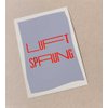 Luftsprung - Postkarte mit Neondruck