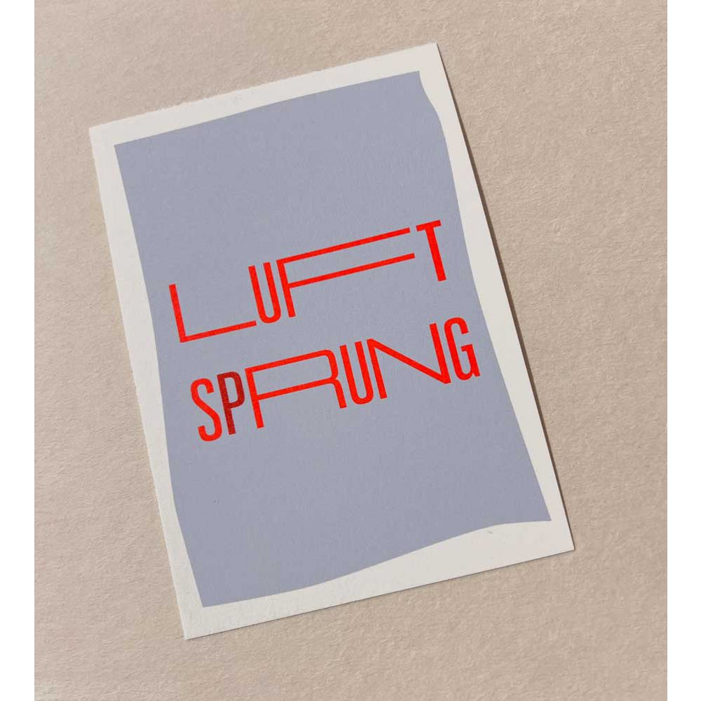Air jump - postcard with neon printing