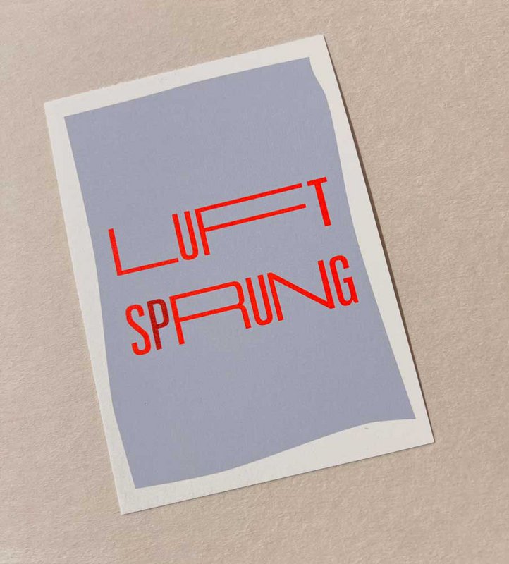 Air jump - postcard with neon printing