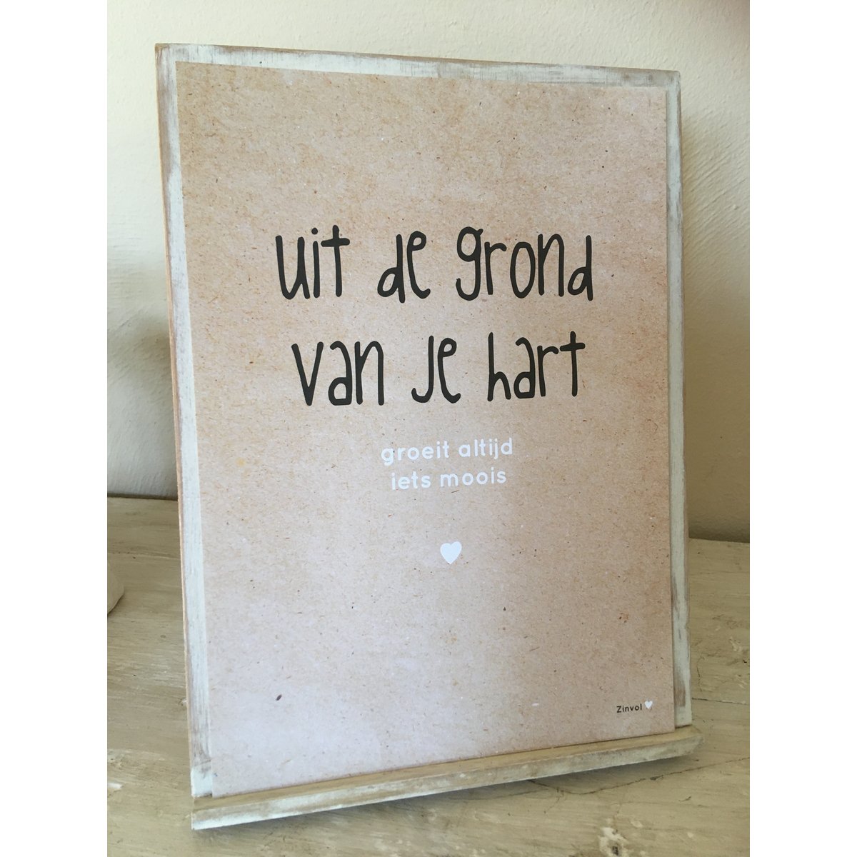 Uit de grond van je hart groeit altijd iets moois