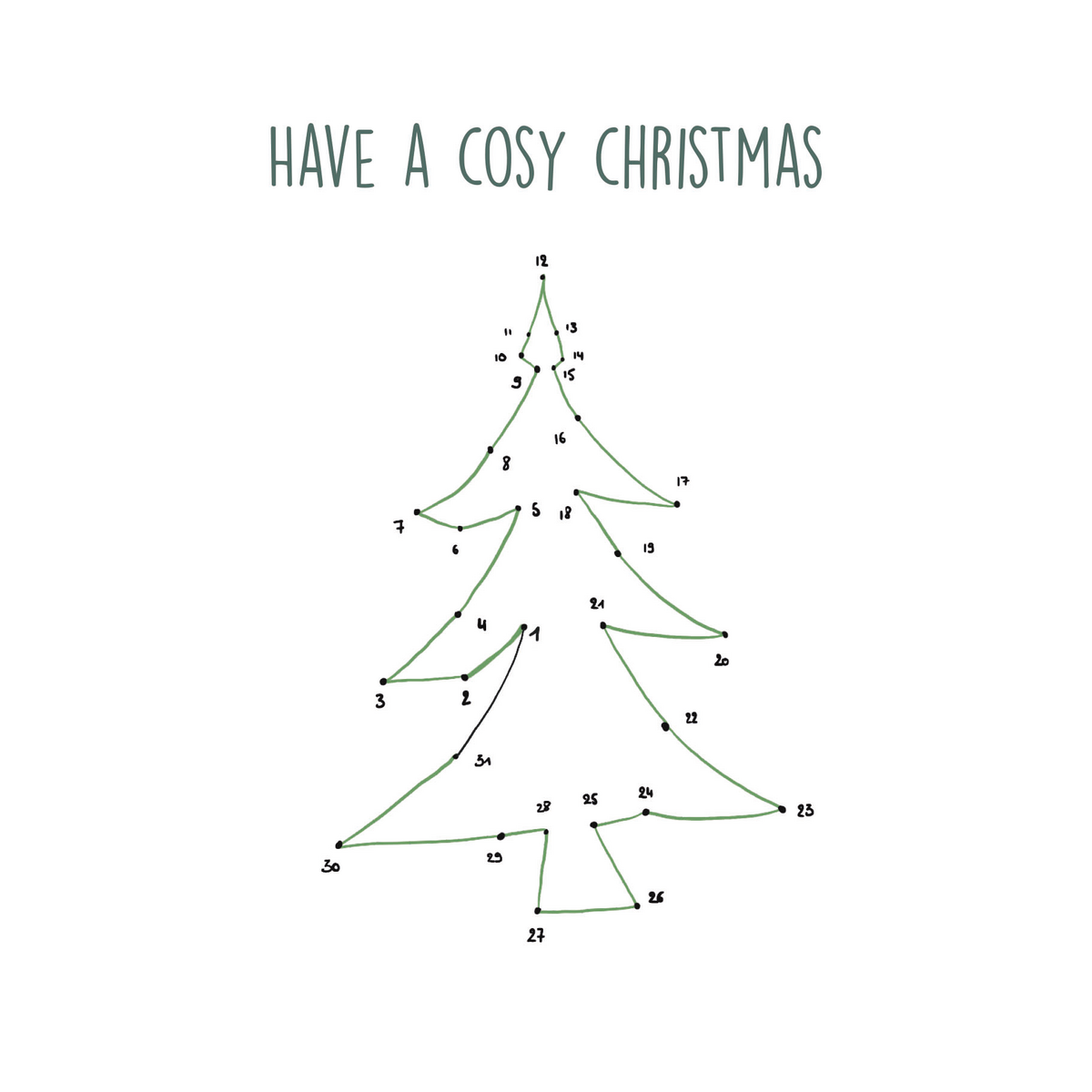 Kerstlijntekening