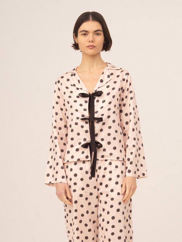 Noctis Pyjamashirt met stippen