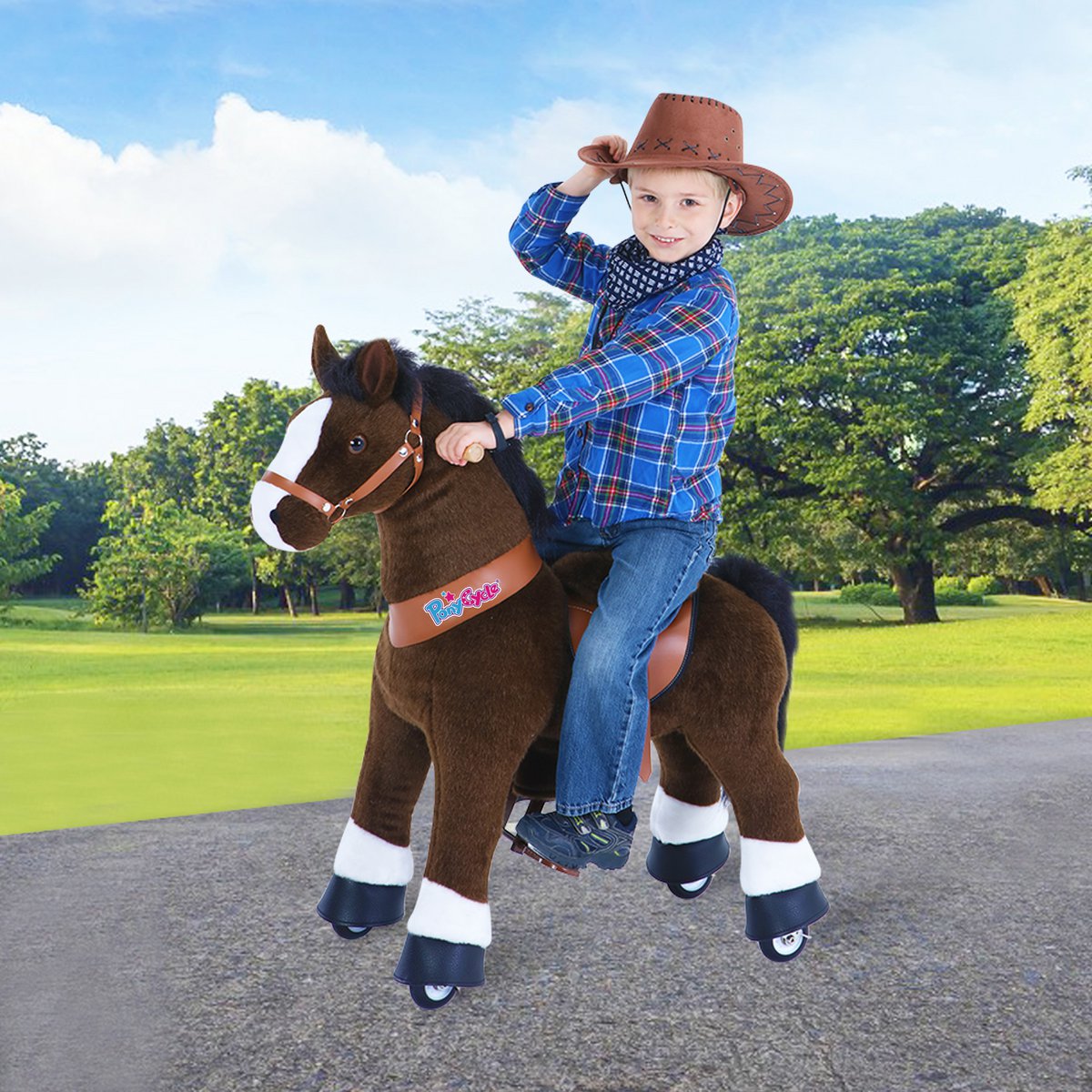 PonyCycle Official Classic ride on toy model U horse with brake and sound- birthday gift