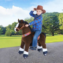PonyCycle Offizielles klassisches Reittier-Spielzeugmodell U-Pferd mit Bremse und Sound – Geburtstagsgeschenk