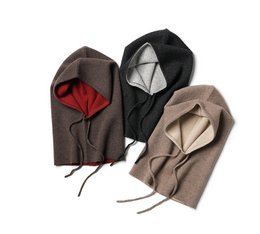 Dobbelt-sidet-100% cashmere 2-side-udøvet balaclava