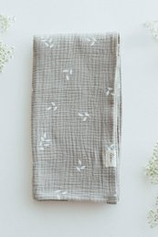 TISU muslin svøb, beige blade