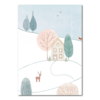 Winter landschap - kaart